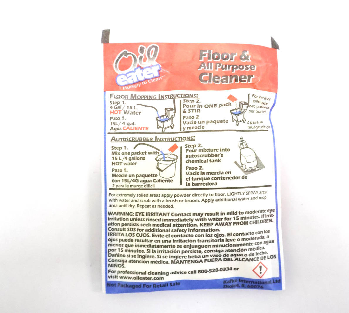 Lot of 94 Oil Eater Floor & All Purpose Cleaner Professional Strength Packet NEW