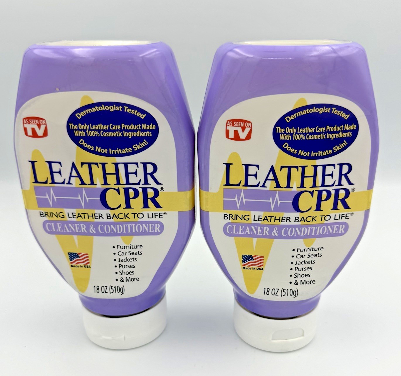 2 Bottles Leather CPR Cleaner & Conditioner 18oz Each As Seen On TV USA NEW