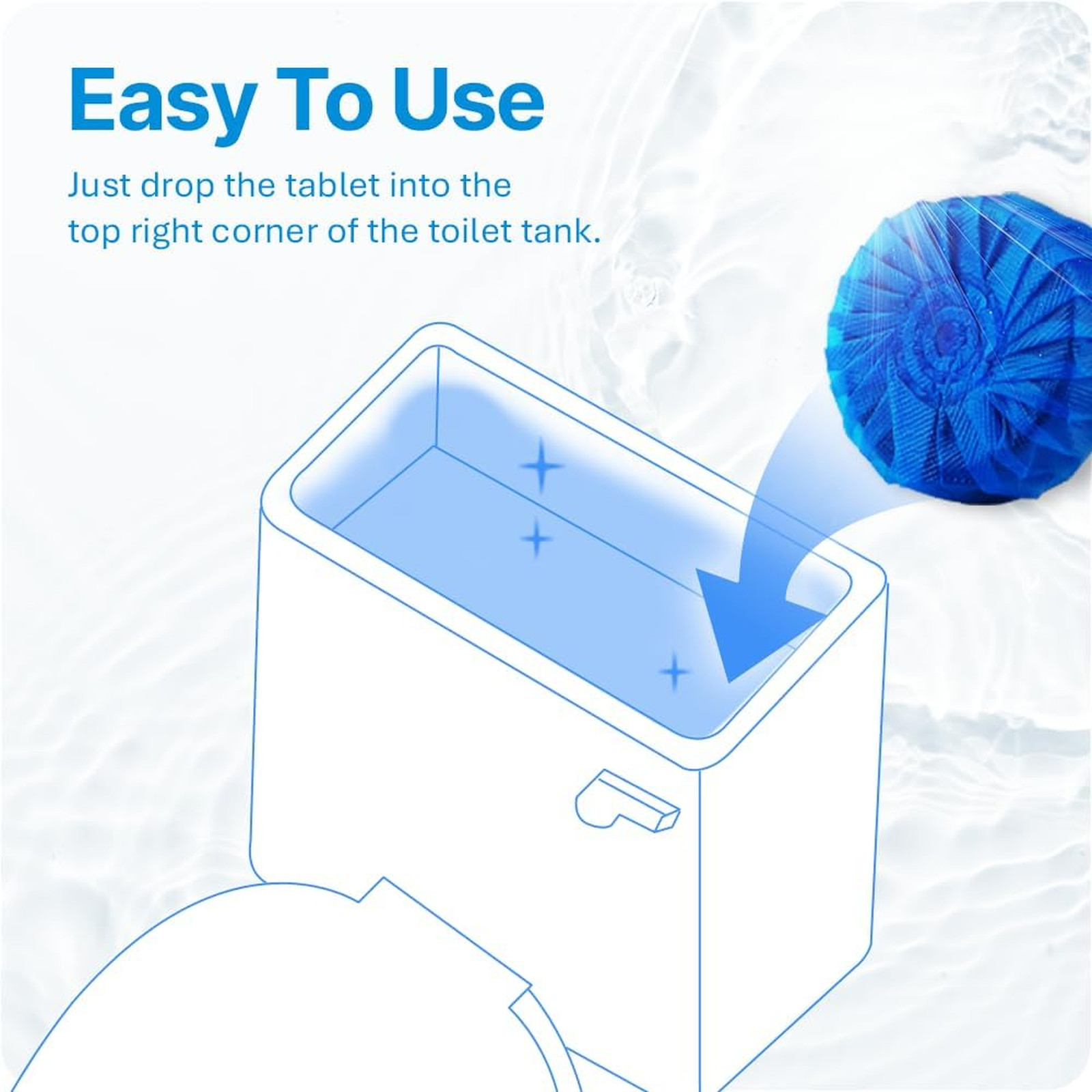 Disposable Toilet Bowl Cleaners, Odor Eliminator Tablets, Fresh Scent