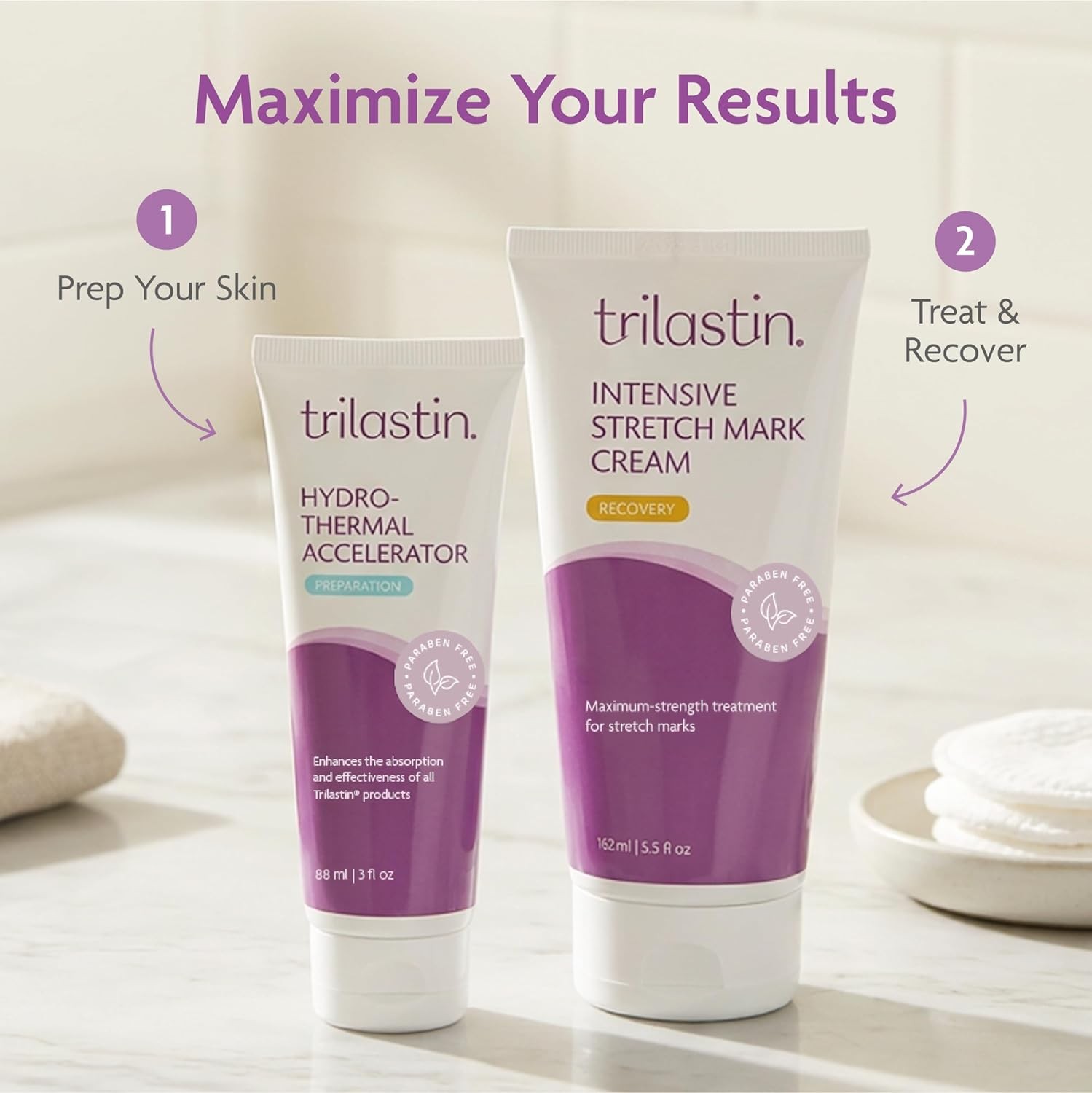 TriLASTIN Stretch Mark Cream ?C Collagen & Elastin Support Body Cream with Niac