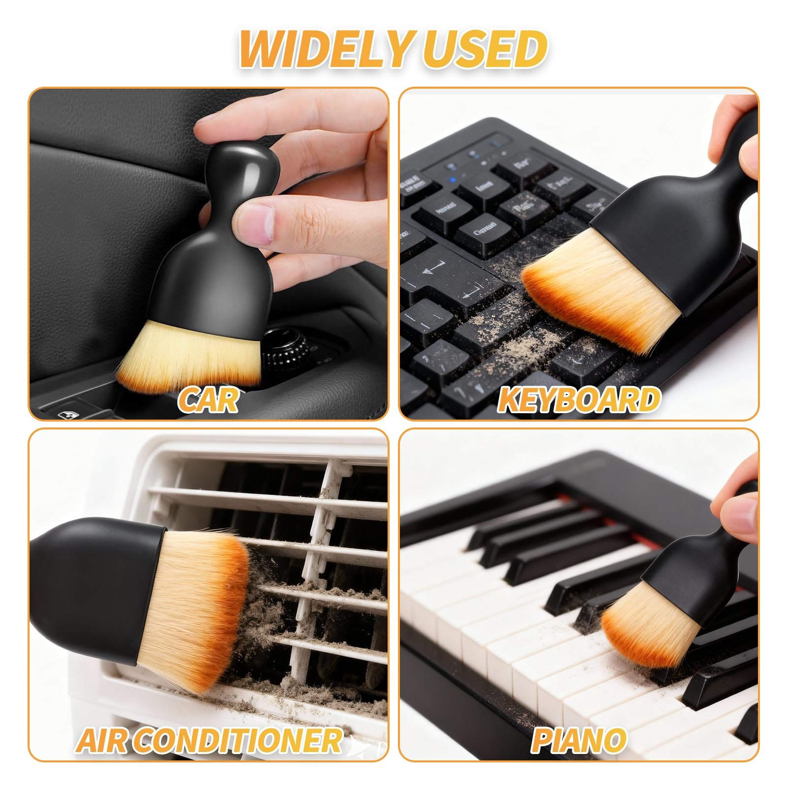 4PCS Car Interior Dust Brush,Soft Microfiber Bristles, Car Detailing Brush Cl…