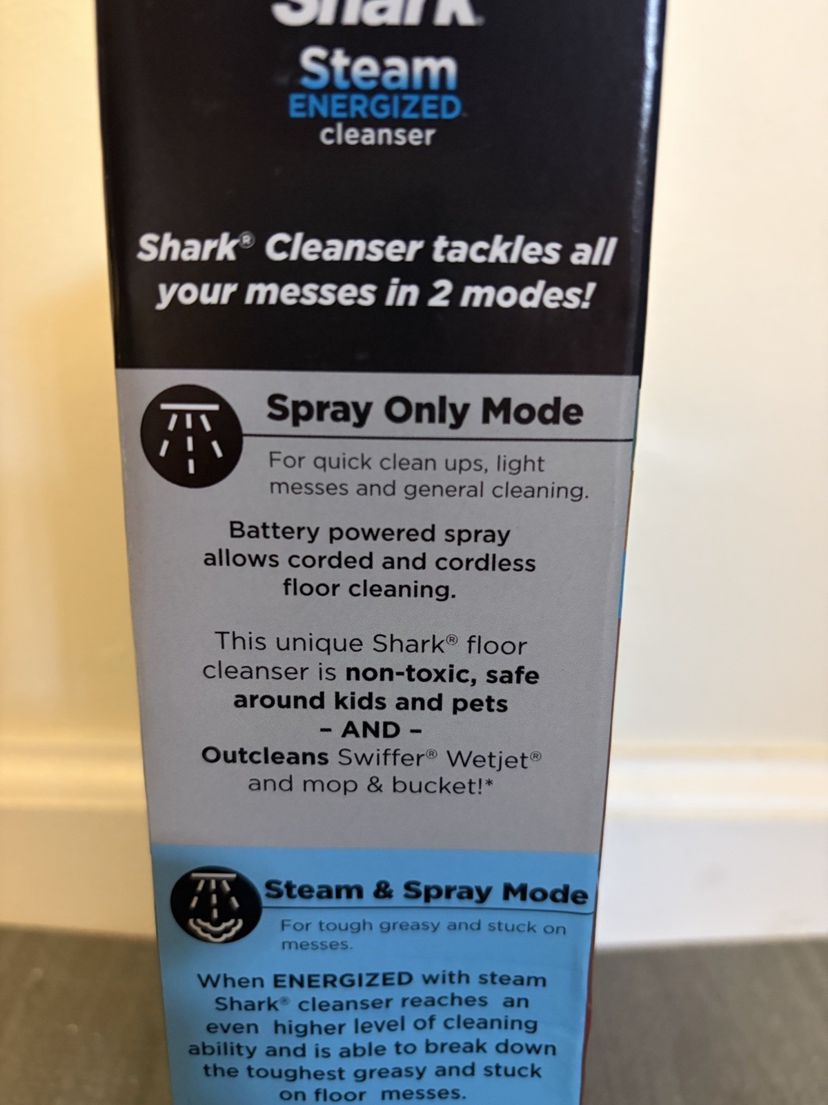 NEW Shark Steam Energized Wood Floor Cleanser Non Toxic No Streak Cleaner 20 oz
