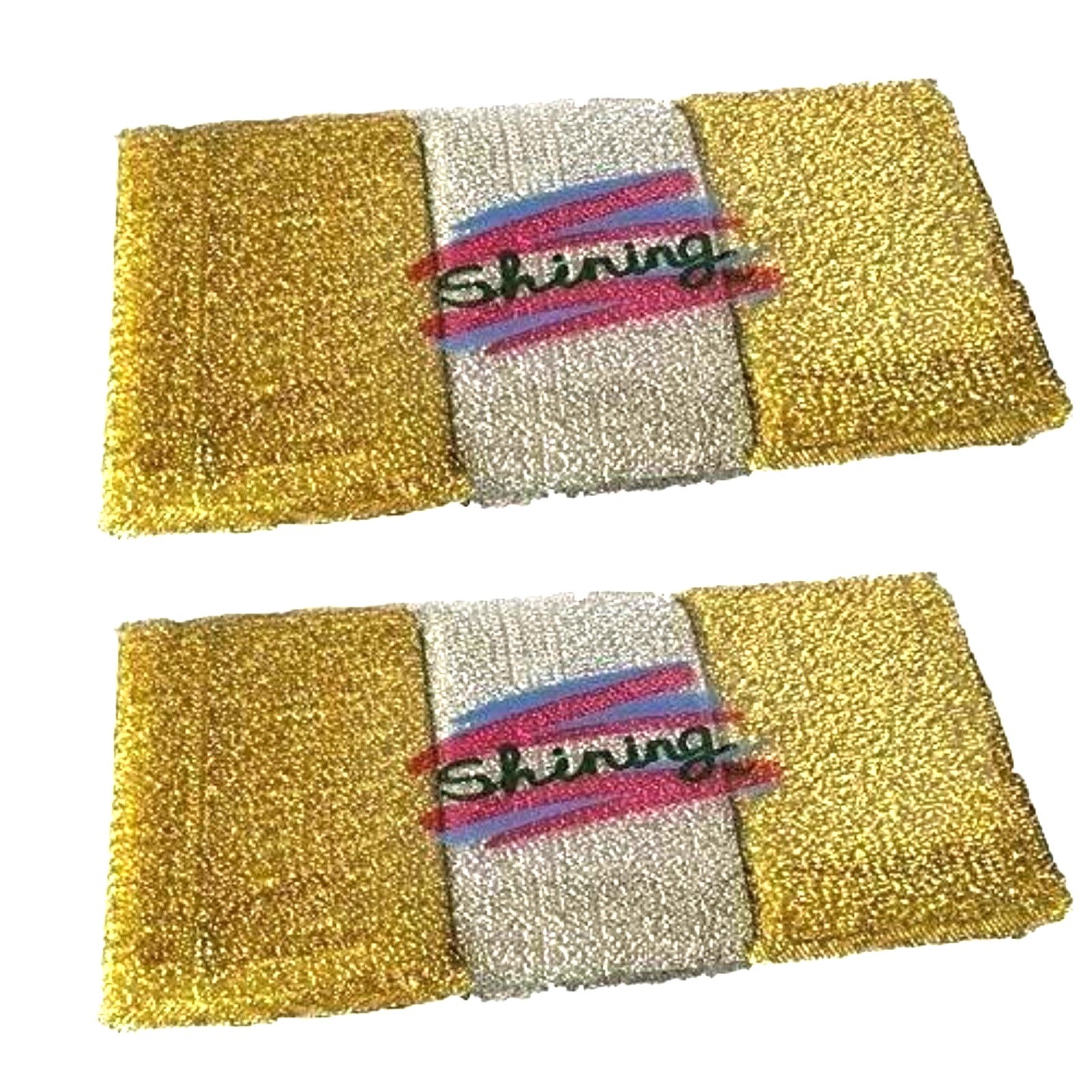 2 Packs 6 Pcs Shining Multi-purpose Scouring Pads Dish Sponge Non- Scratch