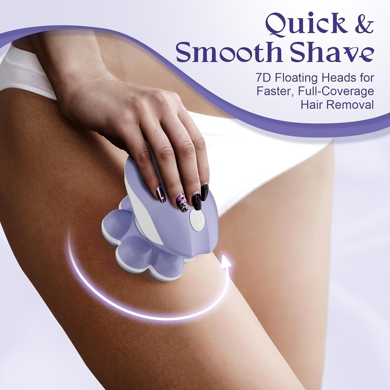 Electric Razors for Women Legs: 7D Fast & Painless Full-Body Shaver for Silk S