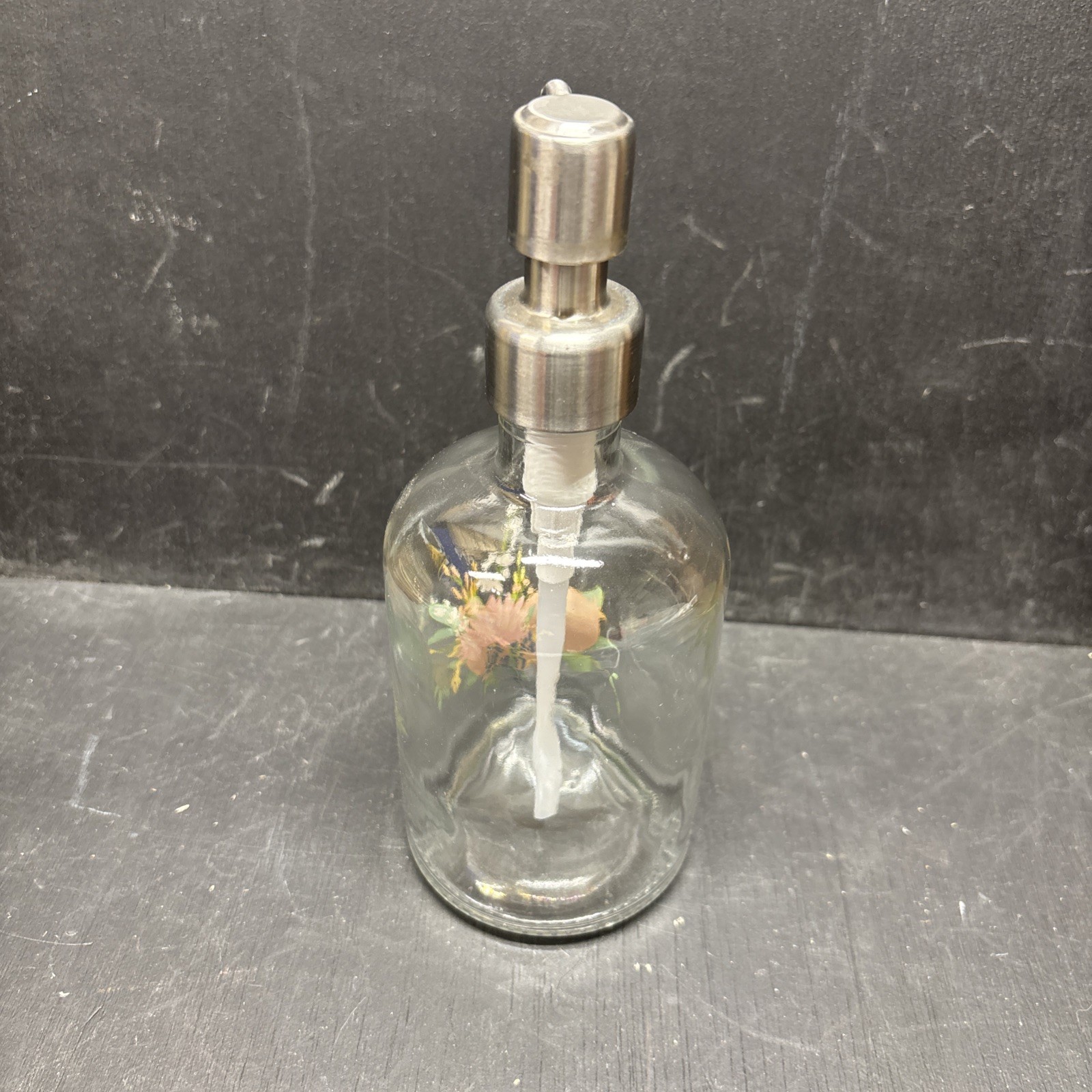 Grove Co Reusable Glass Pump Spray Bottle Clear Bottle White Silicone Sleeve