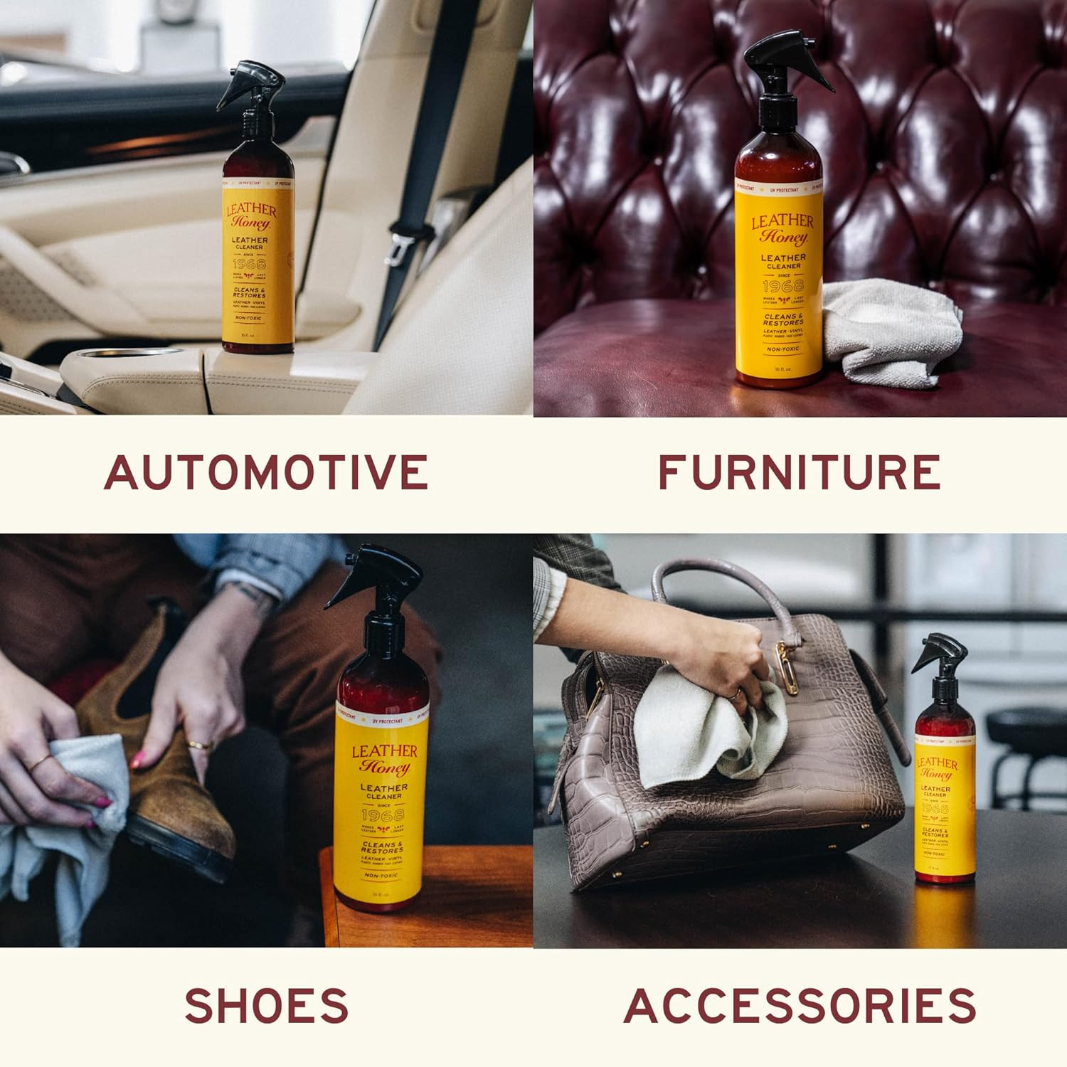 Leather Cleaner Spray: UV Protectant, Non-Toxic & Made in the USA since 1968. Cl