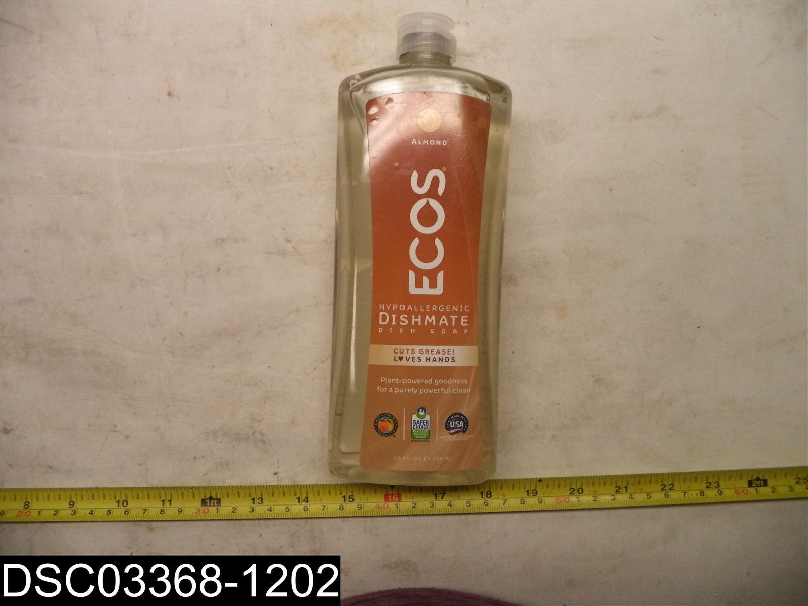 Qty=25oz. Ecos Earth FriendlyAlmond Dishmate Dish Soap 749174097002