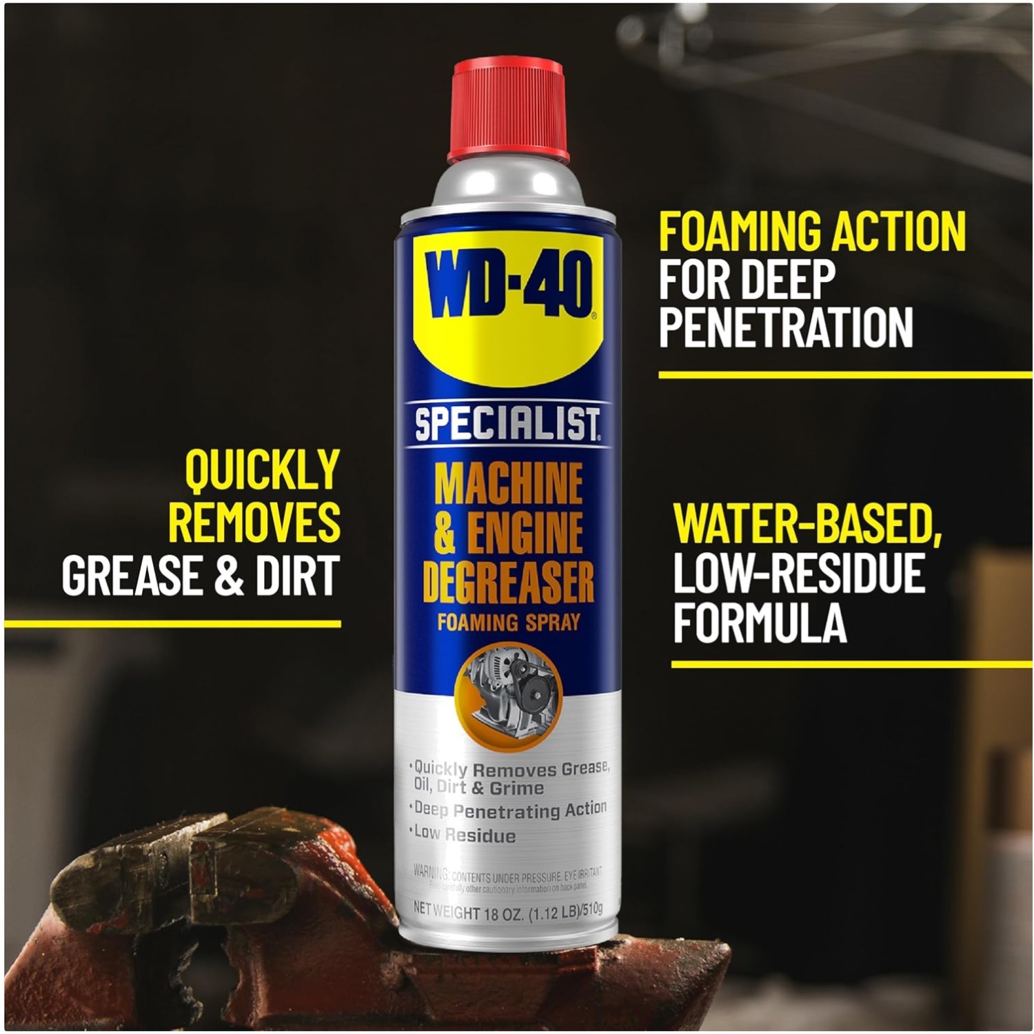 Deep Cleaning Foaming Degreaser Spray, 18 oz (4-Pack)