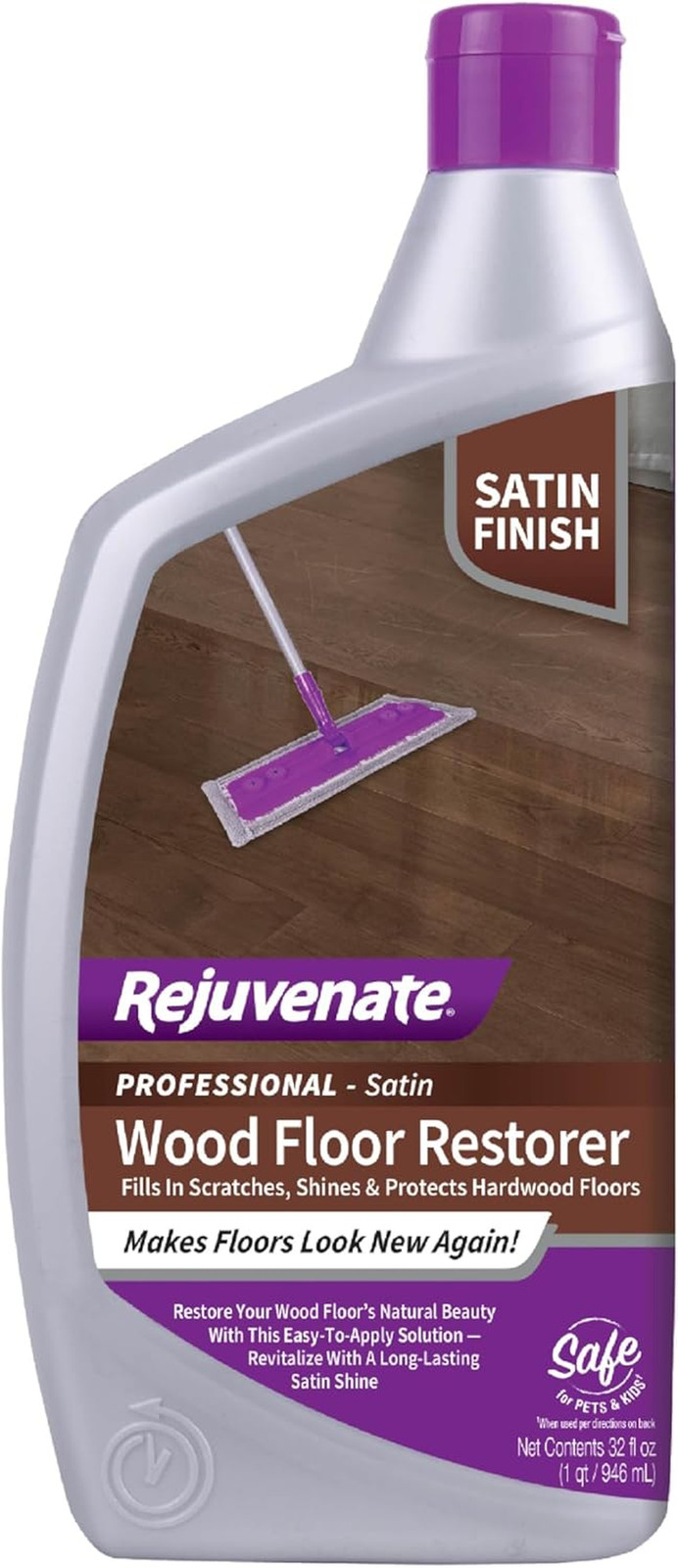 Professional Wood Floor Restorer Fills Scratches, Shines and Protects Wood Floor