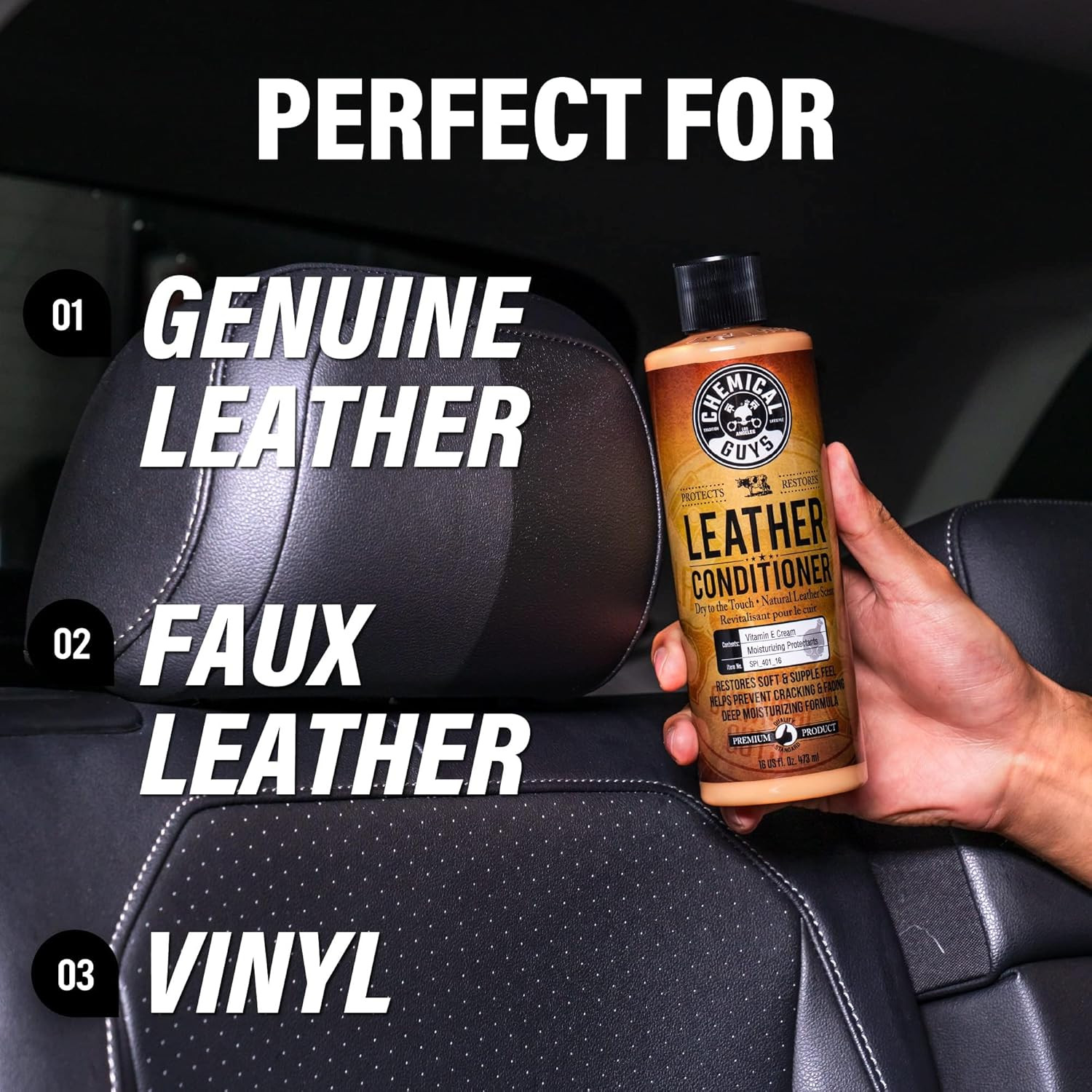 Leather Cleaner and Conditioner Kit – 2 Bottles (4 Oz Each), Car Cleaner and Con