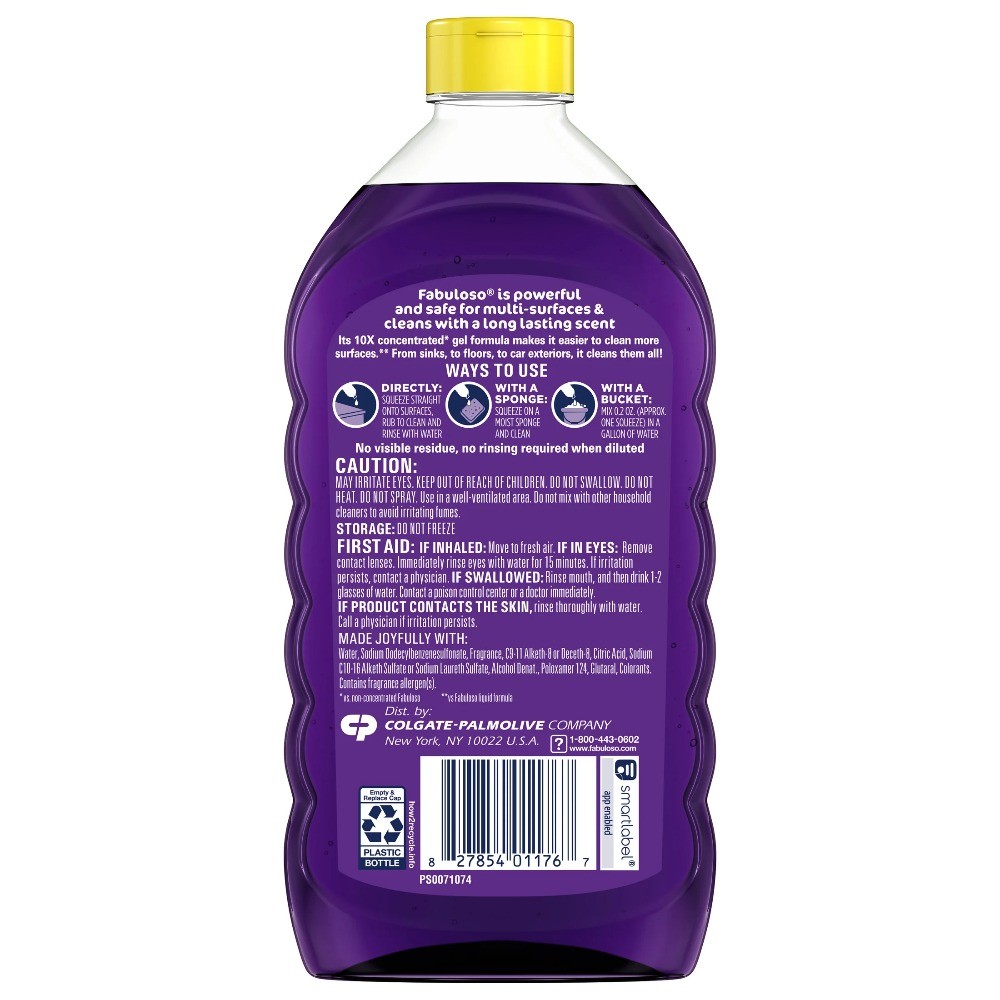 Fabuloso 10X Concentrated Gel, Multi-Purpose Cleaner, Lavender Scent,12 fl oz