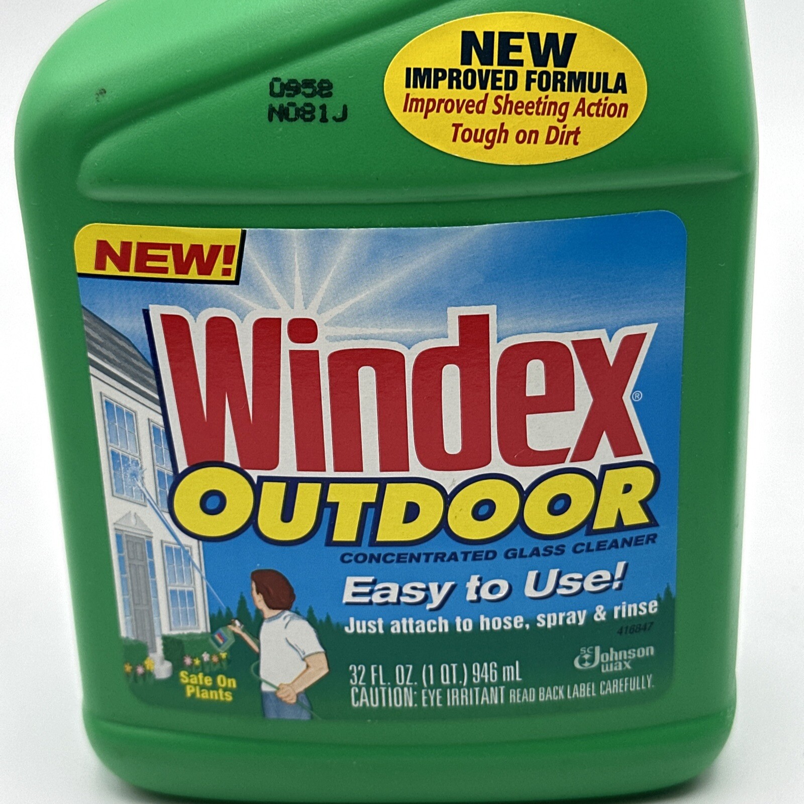 NOS Windex Outdoor Glass surface concentrated Cleaner 32.OZ EA (2pk)