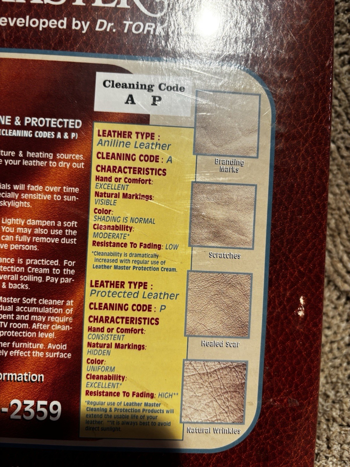 Leather Master Stainsafe Leather Care Kit Cleaner Cream Ink Lifter NEW Sealed