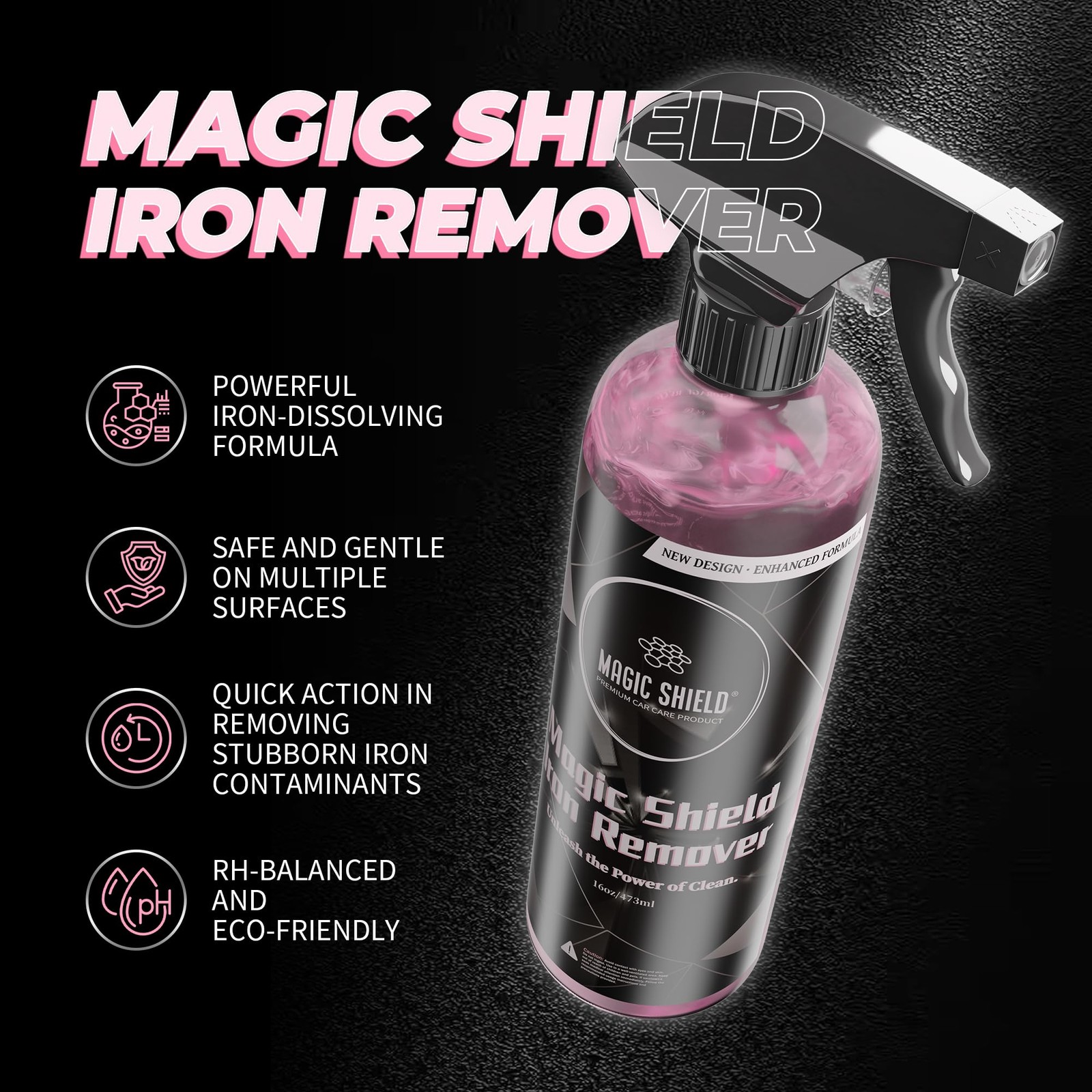 Iron Remover Spray for Cars 16oz – pH-Neutral Iron and Fallout Remover for Ca…