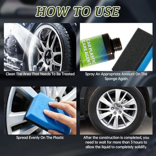 Plastic Restorer for Car Plastic Care Agent kit, Automotive Exterior and