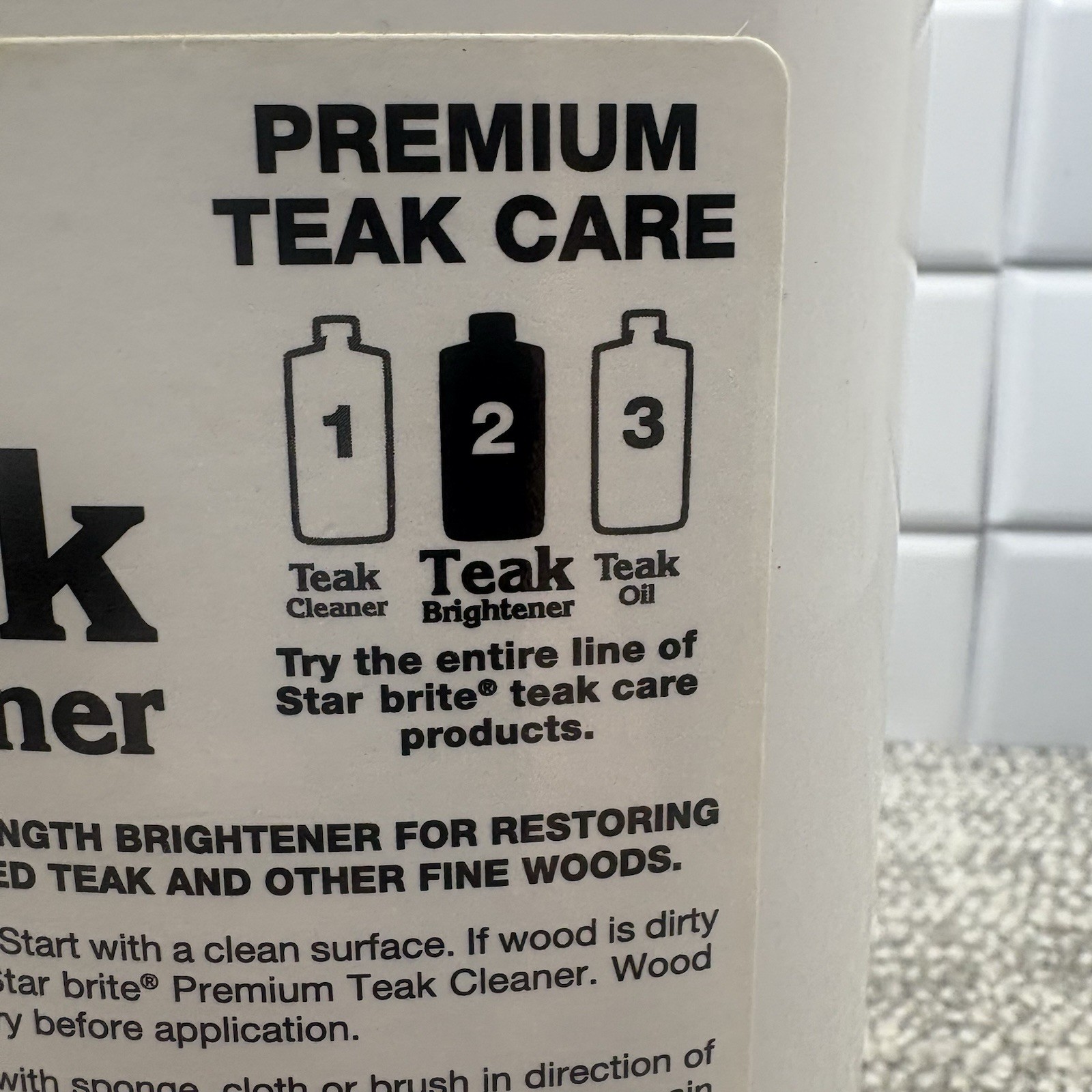 Star Brite Premium Teak WoodBrightener Step 2 32 Fl Oz