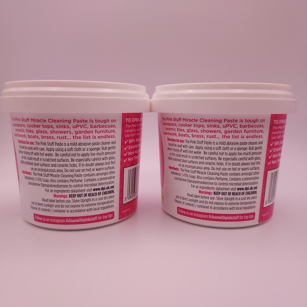 LOT OF 2 The Pink Stuff Miracle Cleaning Paste 17.6oz each Sealed