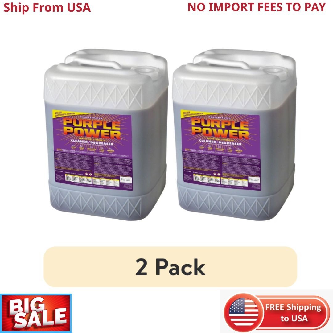 (2 pack) Purple Power Industrial Strength Cleaner and Degreaser, 5 Gallon New