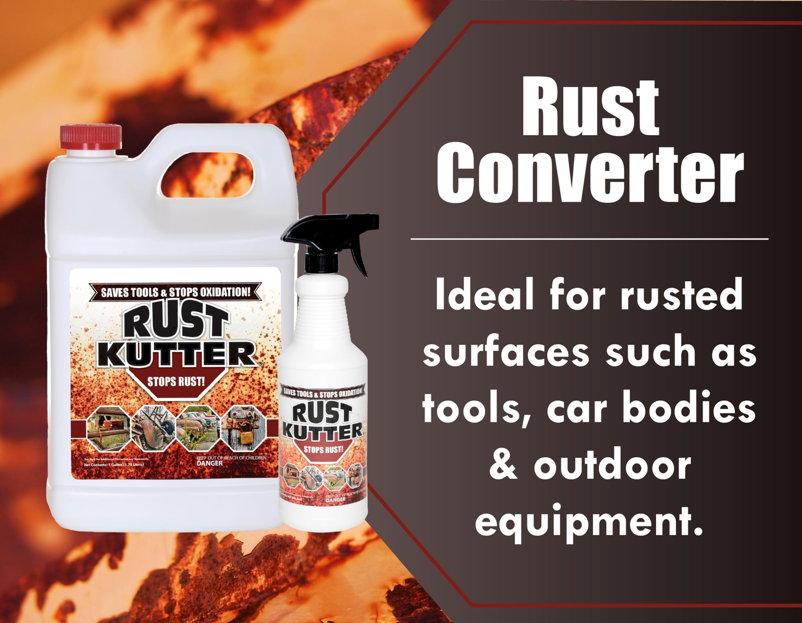 Stops Rust and Converts Rust Spots to Leave A Primed Surface Ready to Paint