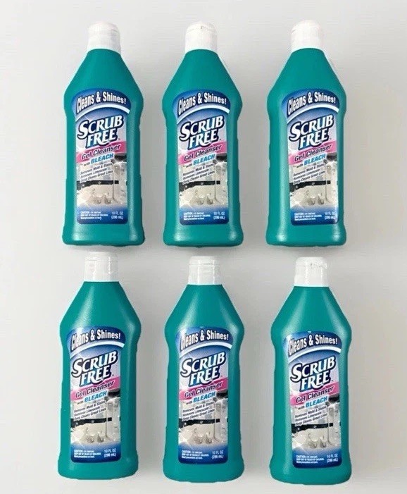 6 Pack- SCRUB FREE Gel Cleanser With Bleach, Removes Stains, 10 oz. Each -DA New
