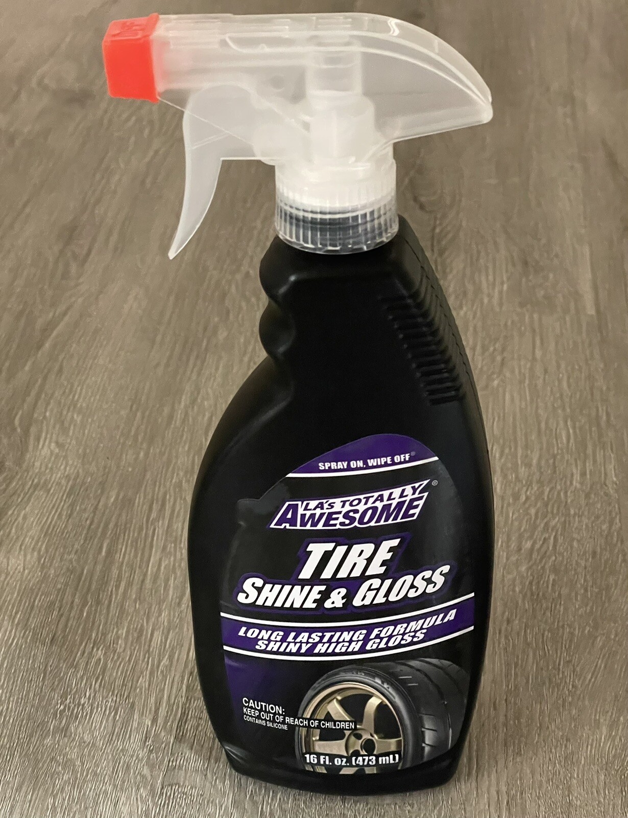 Tire Shine & Gloss LA’s TOTALLY AWESOME Spray on, Wipe off  -for cars