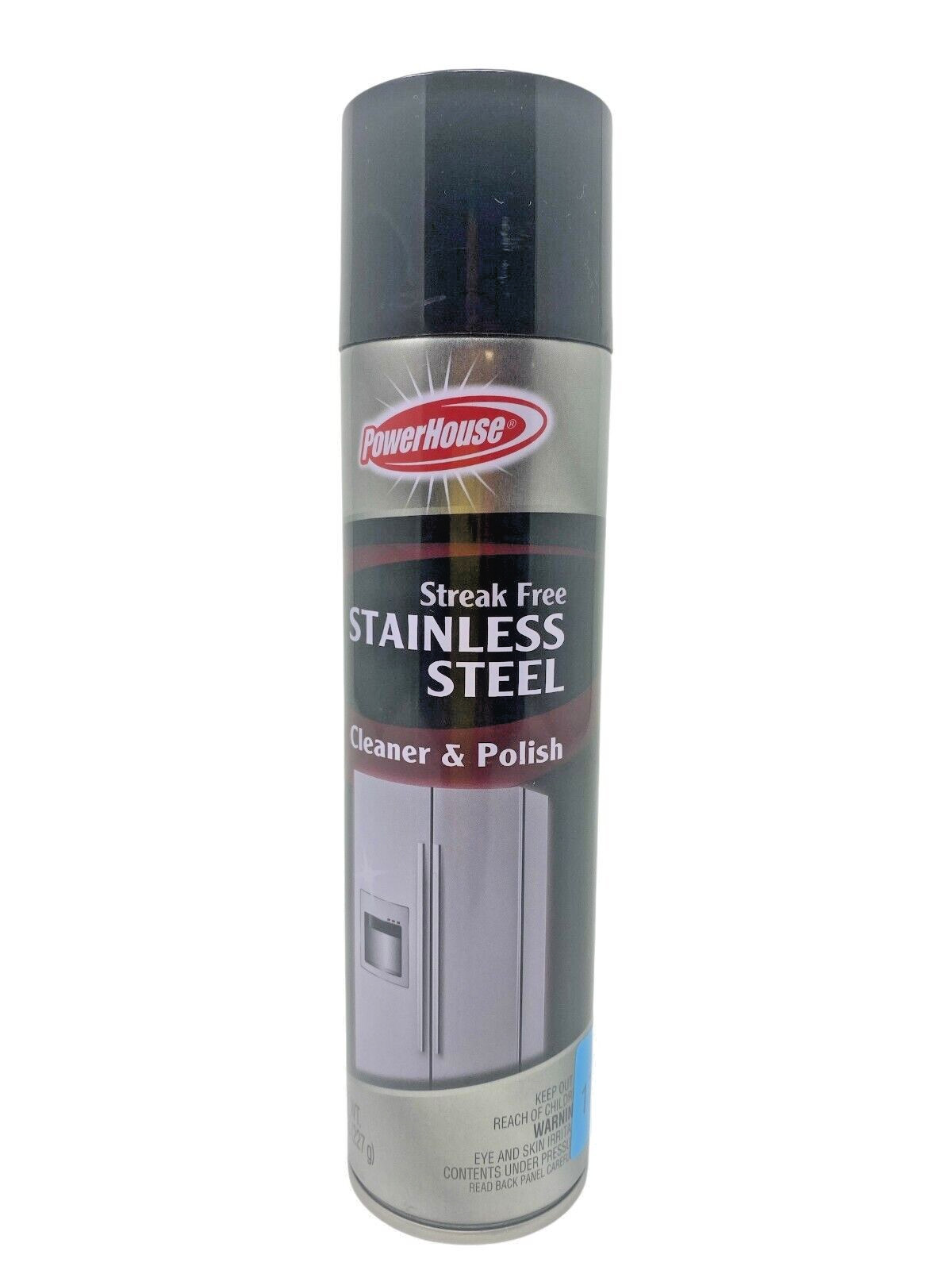 PowerHouse Streak Free Stainless Steel Cleaner & Polish, 8 oz – 2pk
