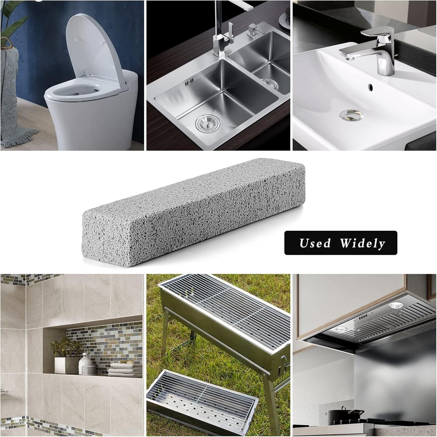 6Pack Pumice Stone Toilet Cleaning Bowl Stick,Powerfully Cleans Hard Water Rings