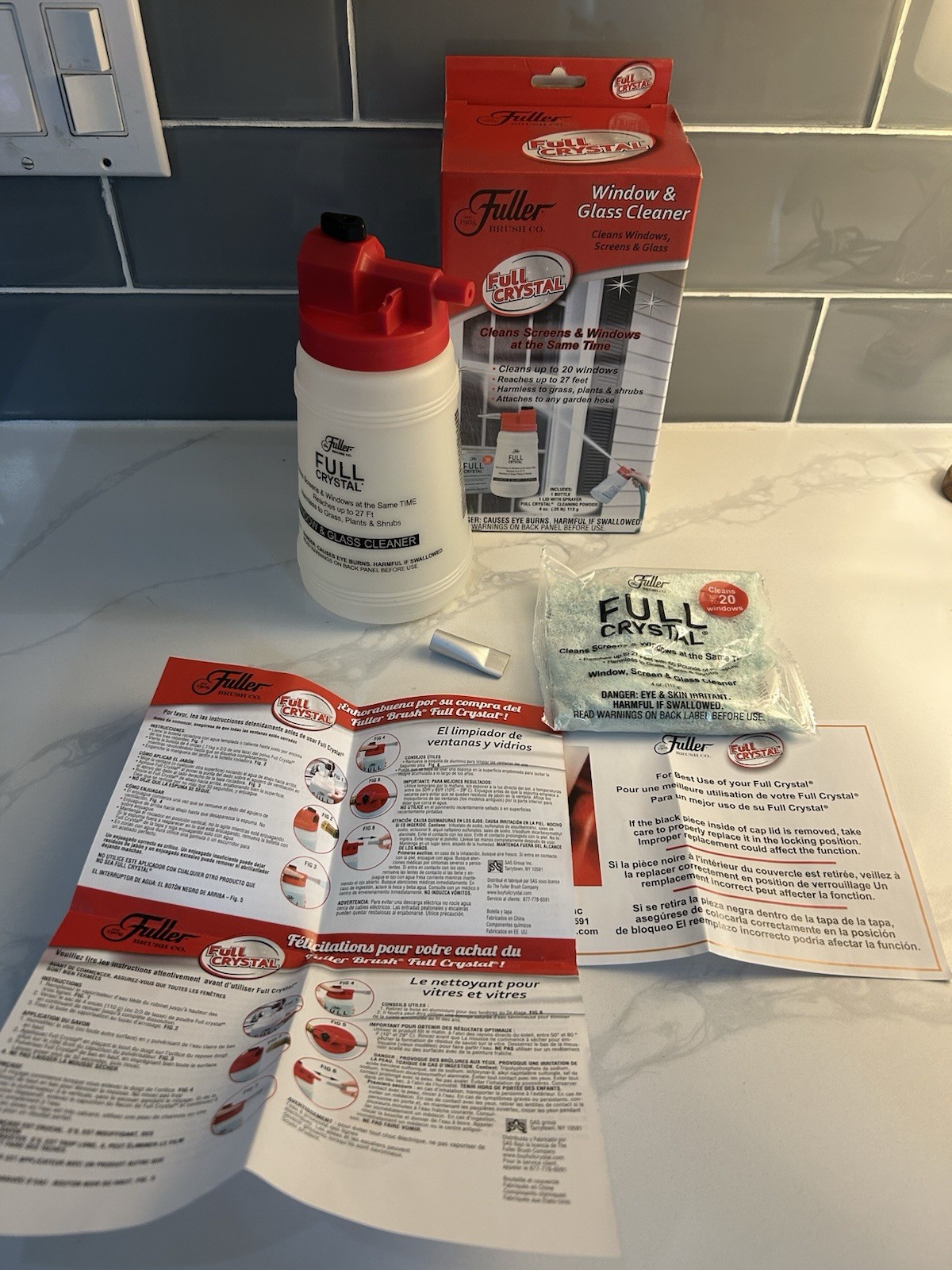 Fuller Brush Company Full Crystal Window Cleaner Kit New In Box
