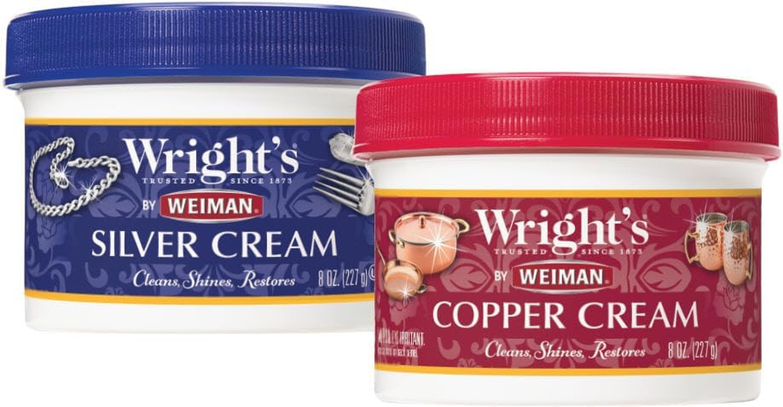 Wright’S Silver and Copper Cleaner and Polish – 8 Ounce Each – Premium Metal Pol