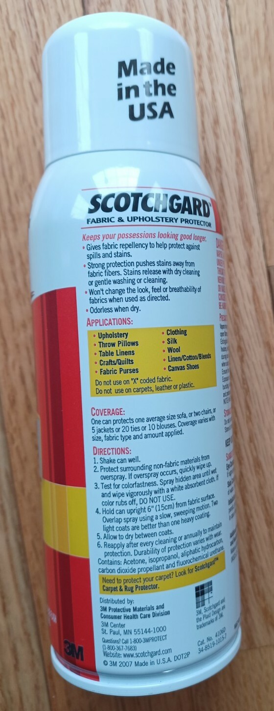 Scotchgard 3M Fabric Protector Repels Liquids Block Stains 10 oz – Discontinued