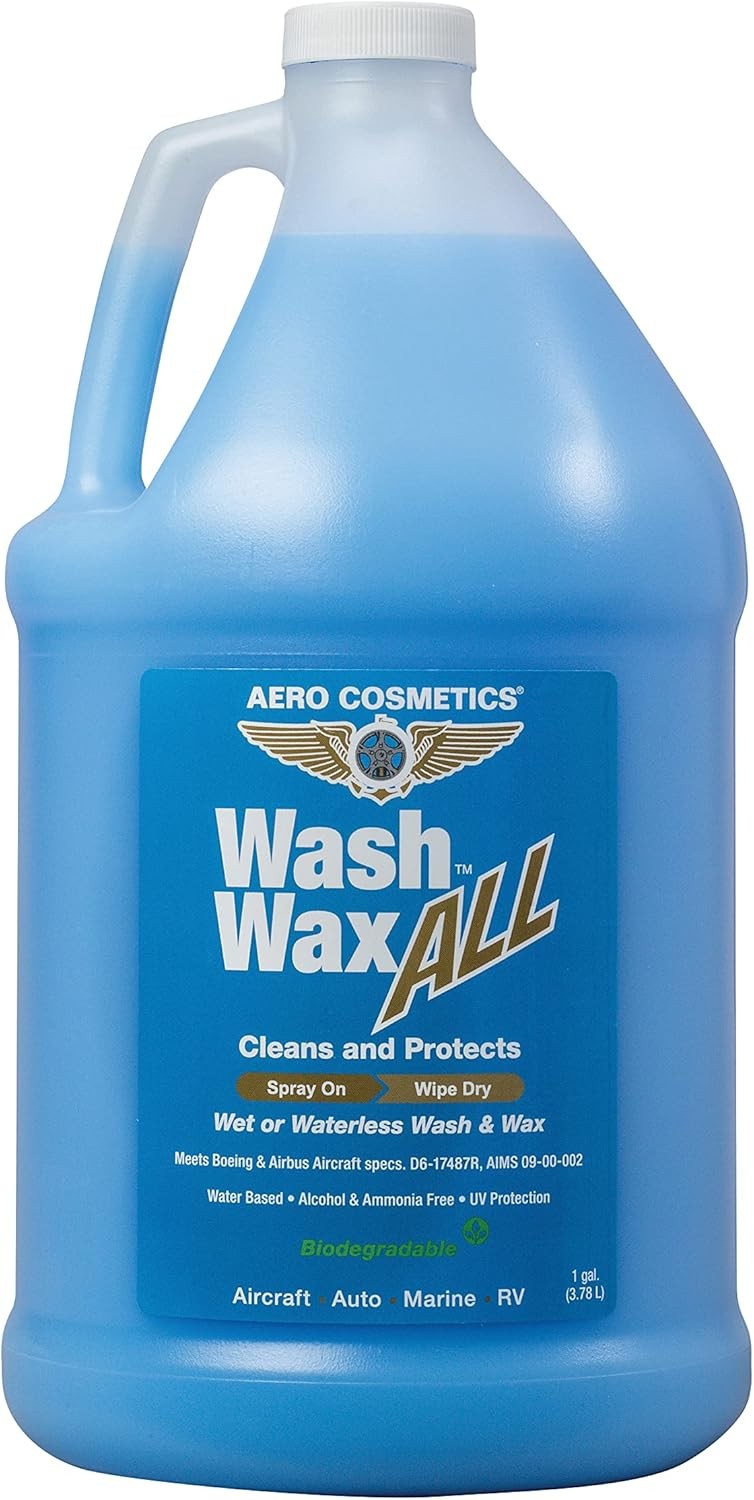 Wet or Waterless Car Wash Wax 128 Fl. oz, UV Protection. Cleans, Protects, and S