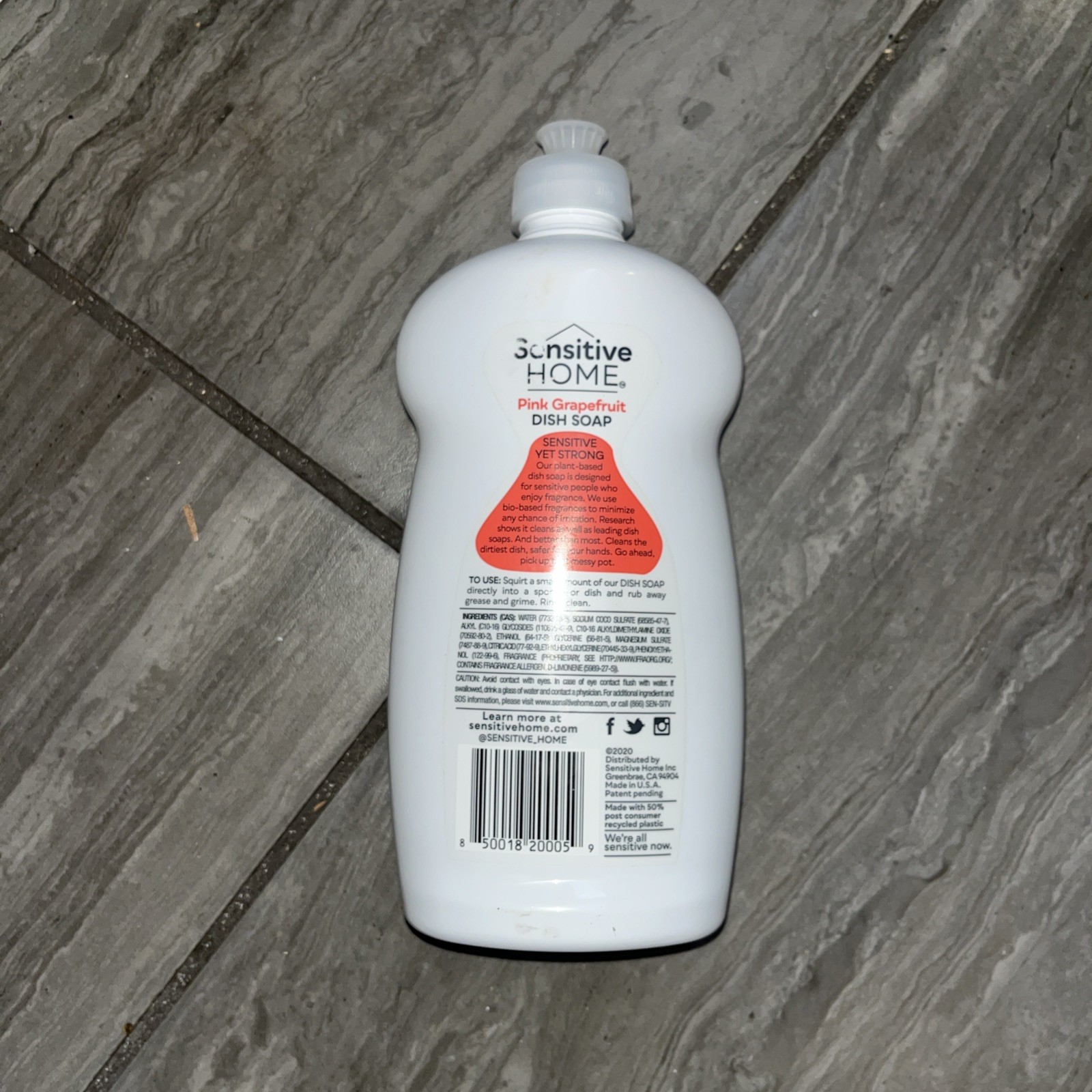 New Sensitive Home Pink Grapefruit Dish Soap