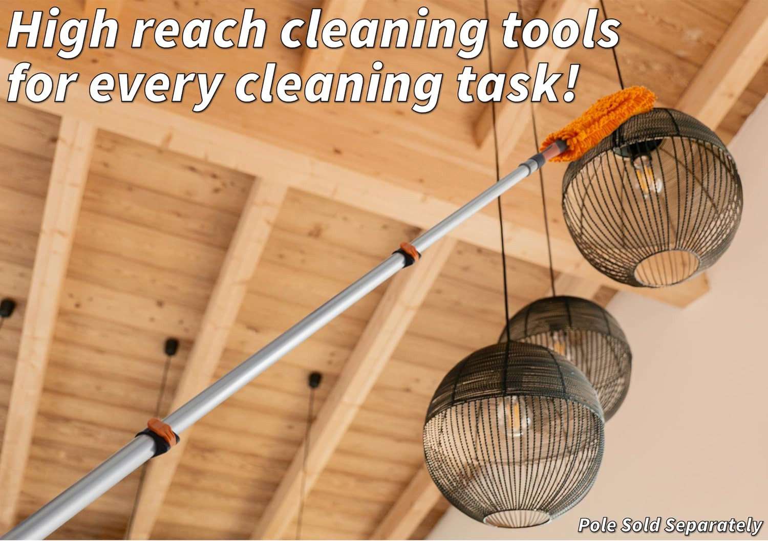 Dusting Kit for Extension Pole or by Hand // Twist on Duster Cleaning Kit Includ