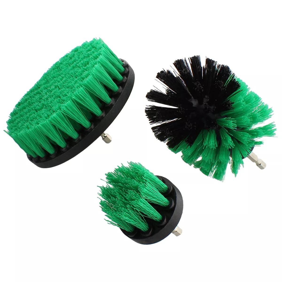 Green Bristle Medium Stiffness Drill Brush Set 3 pack – Ships from USA