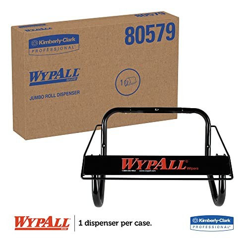 WypAll Wall Mounted Wiper Dispenser (80579), Black, Jumbo, 16.8″x10.8″x8.8″