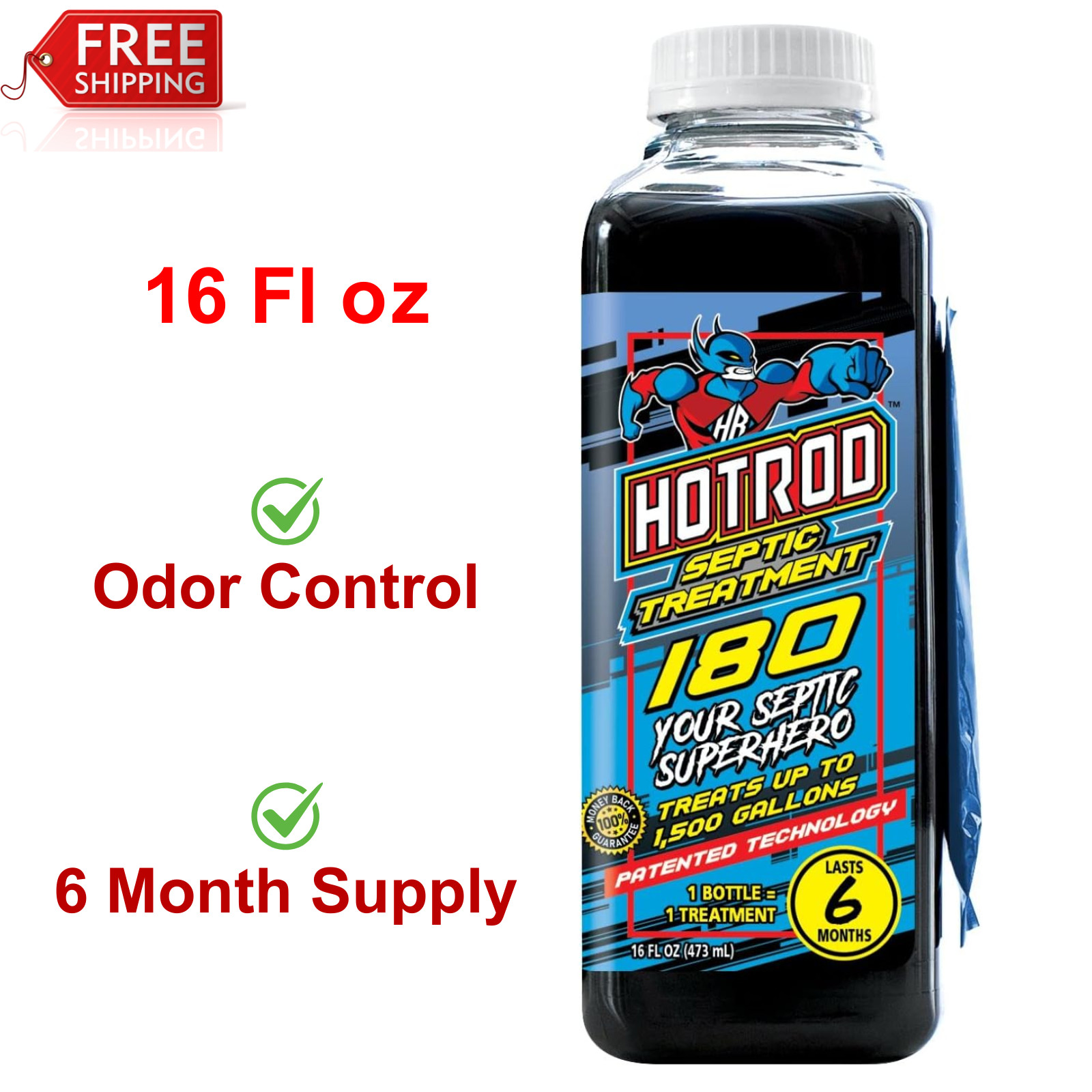 Septic Tank Treatment – 6 Month Supply Life and Prevents Costly Repairs 16 fl oz