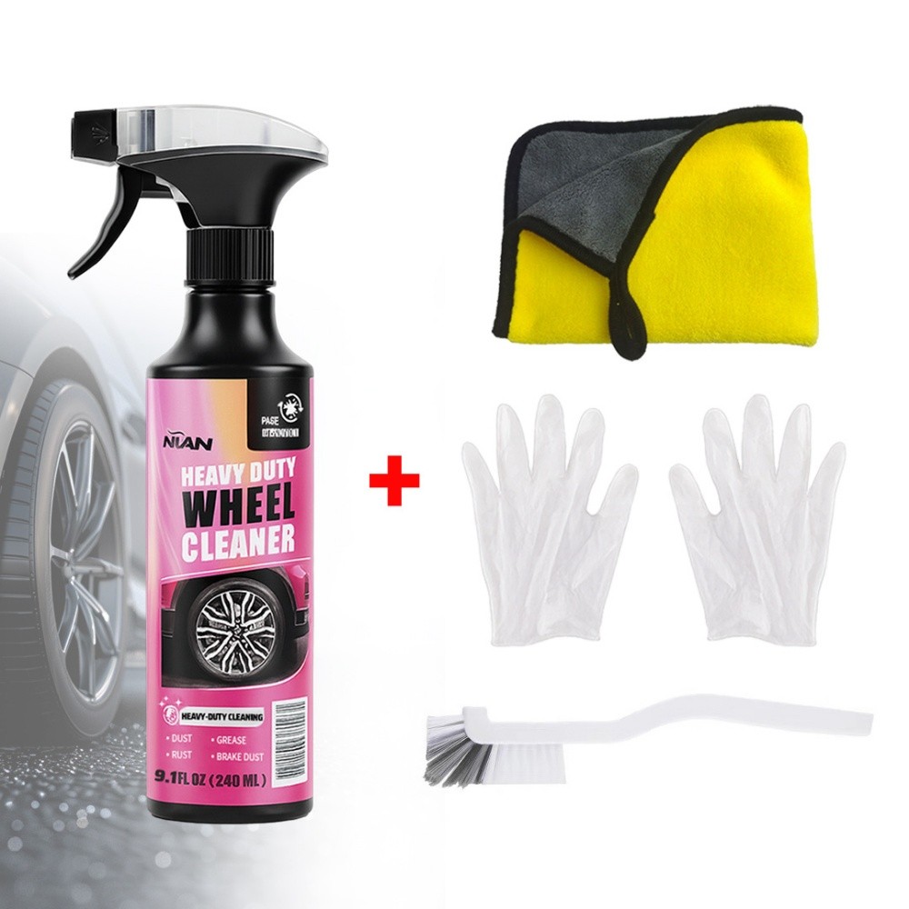 1-3Pack 270ml Powerful Wheel Cleaner Repair Polishing Car Rim Tire Cleaning Kit