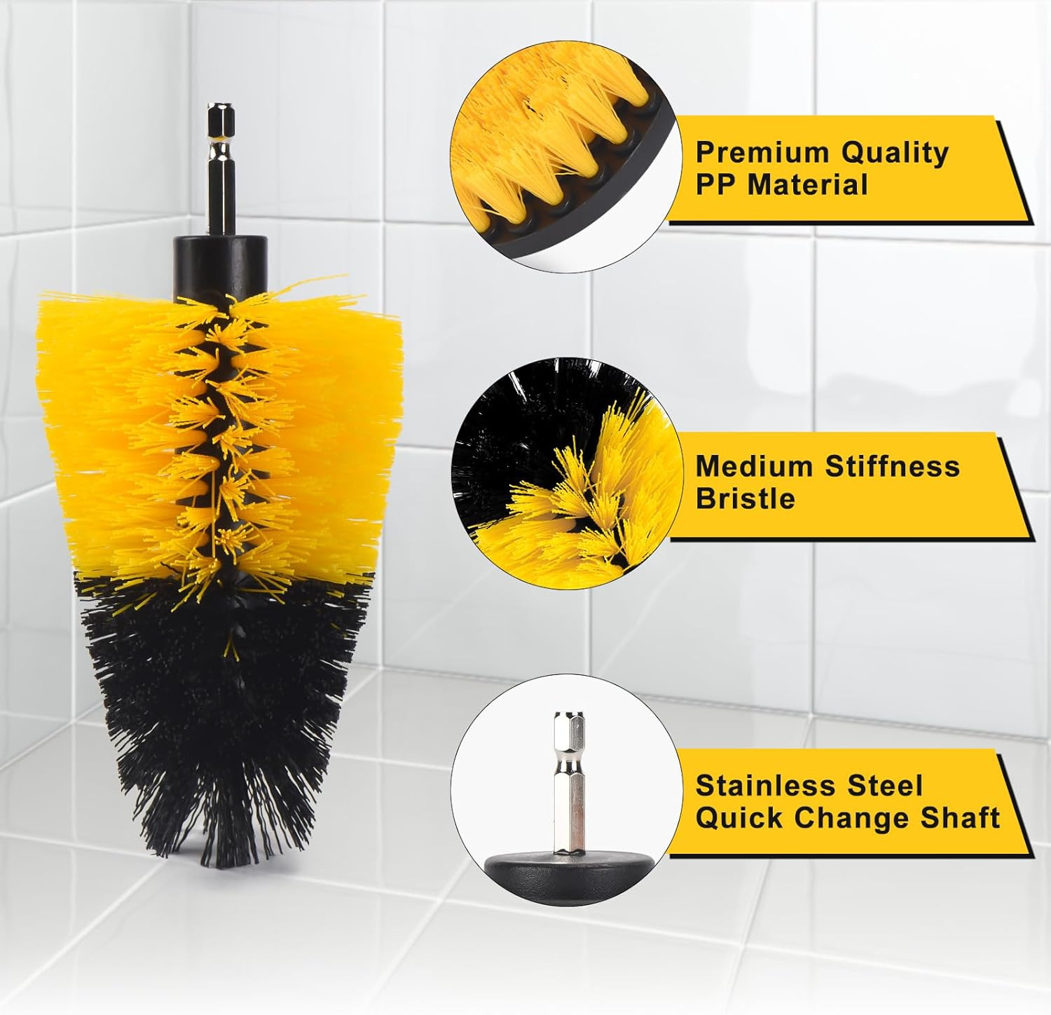 18 Pack Drill Brush Attachment Set, Power Cleaning Scrub Brushes for Drill, Exte
