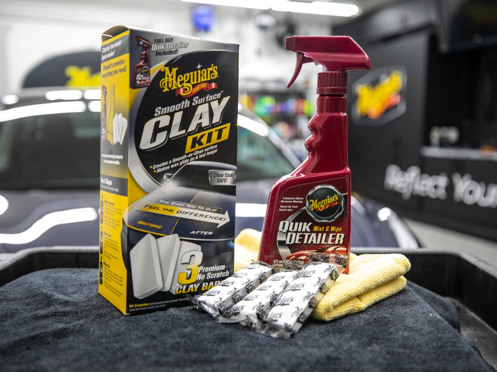 Meguiar’s G191700 Smooth Surface Clay Kit Safe and Easy Car Claying for Smooth