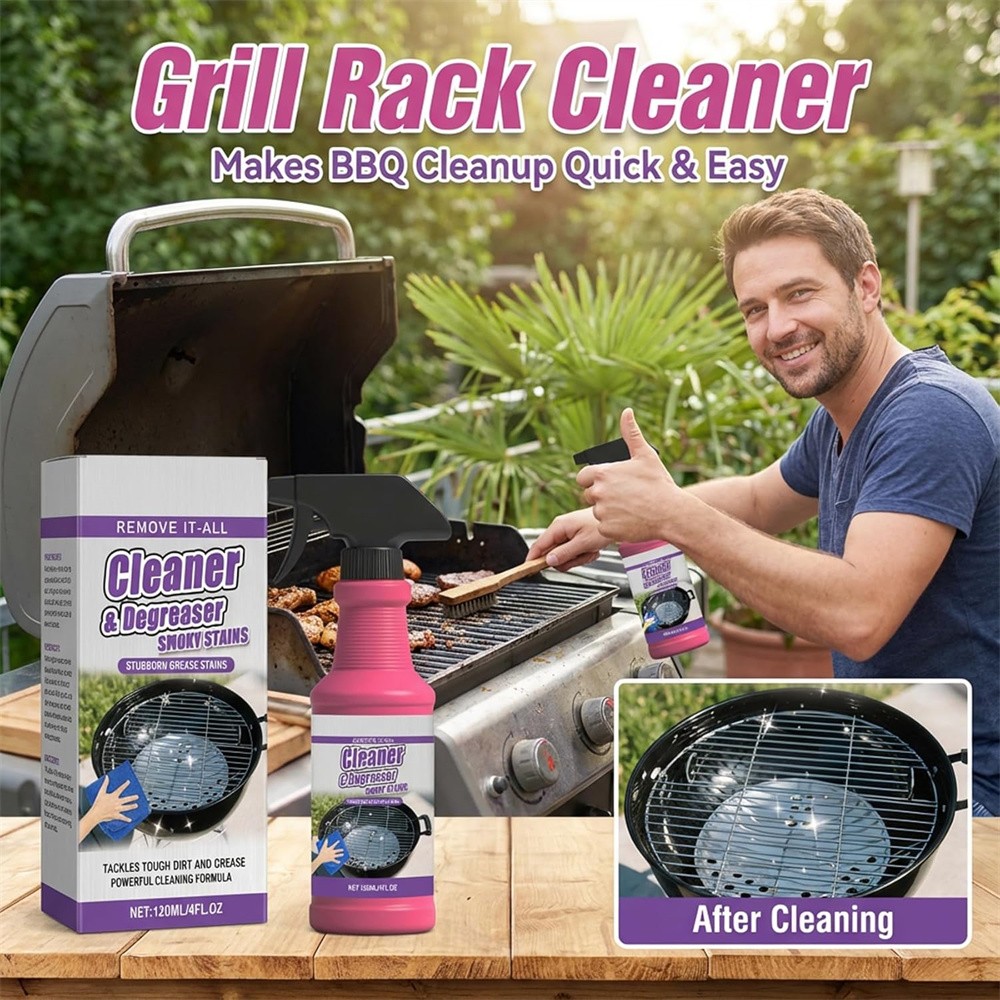 Fast-Acting Heavy-Duty Max Grill Degreaser Spray BBQ Cleaner Grease Remover