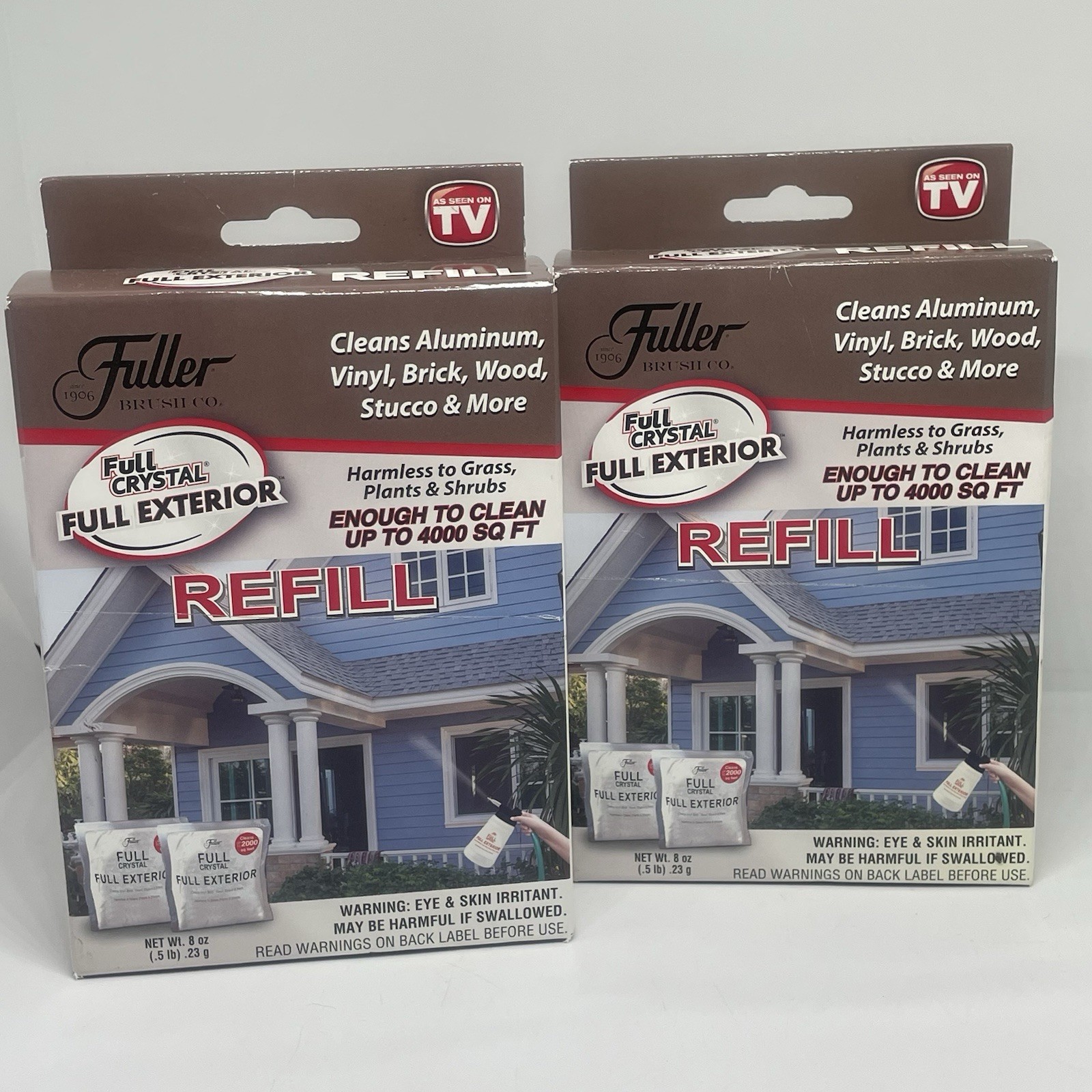 2 Fuller Brush Full Crystal Exterior Kit Clean Aluminum Vinyl Brick Wood Stucco