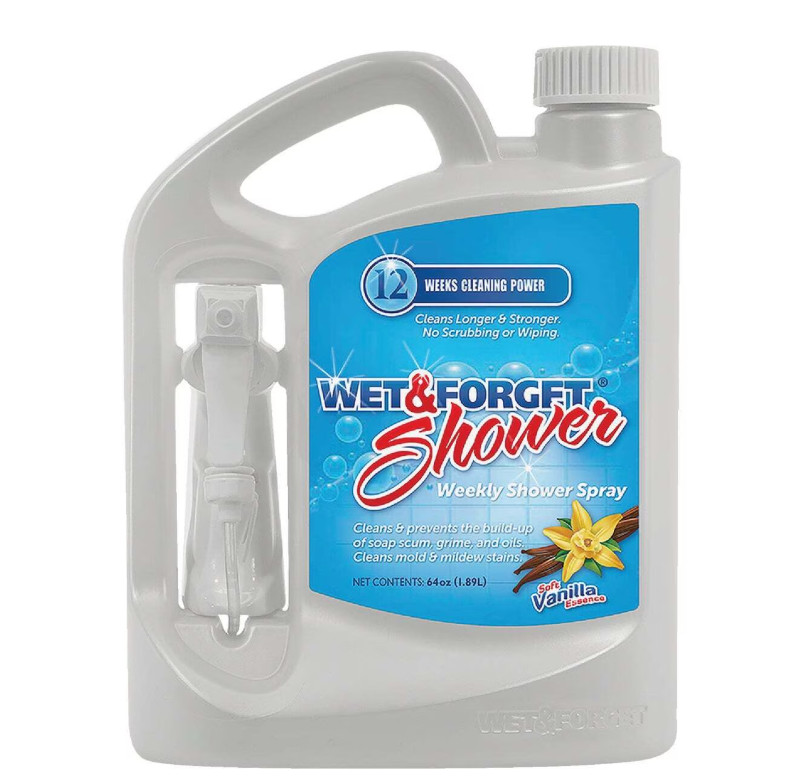 Wet & Forget Shower Cleaner Requires No Scrubbing, Vanilla, 64 Ounce (Pack of 1)