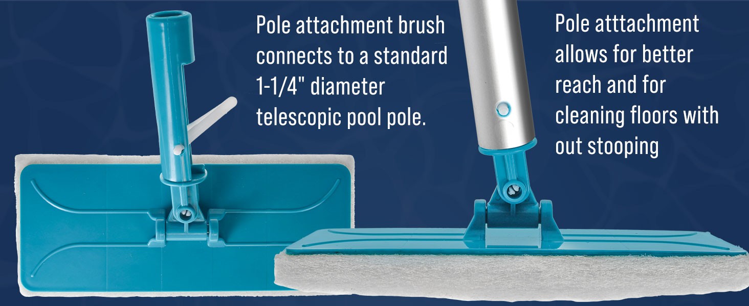 Hand-Held and Pool Pole Attachment Scrub Brushes – Surface Scrubbing Scouring