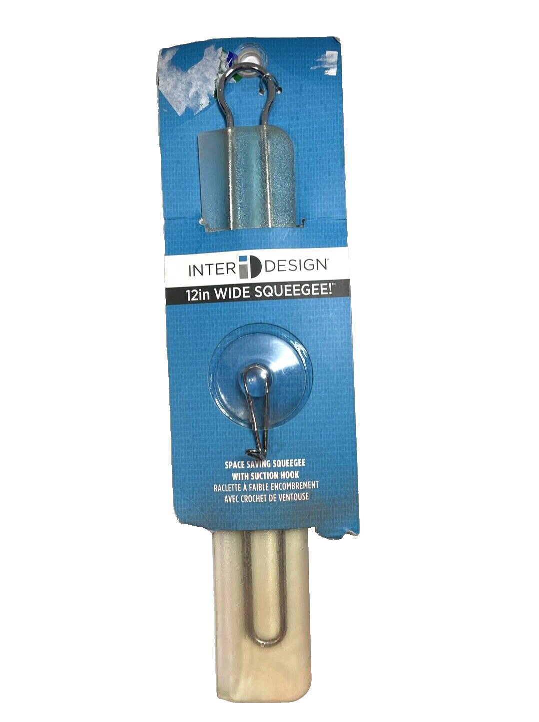 Inter Design 12 in. Wide Squeegee Space Saving Shower Squeegee with Suction Cup
