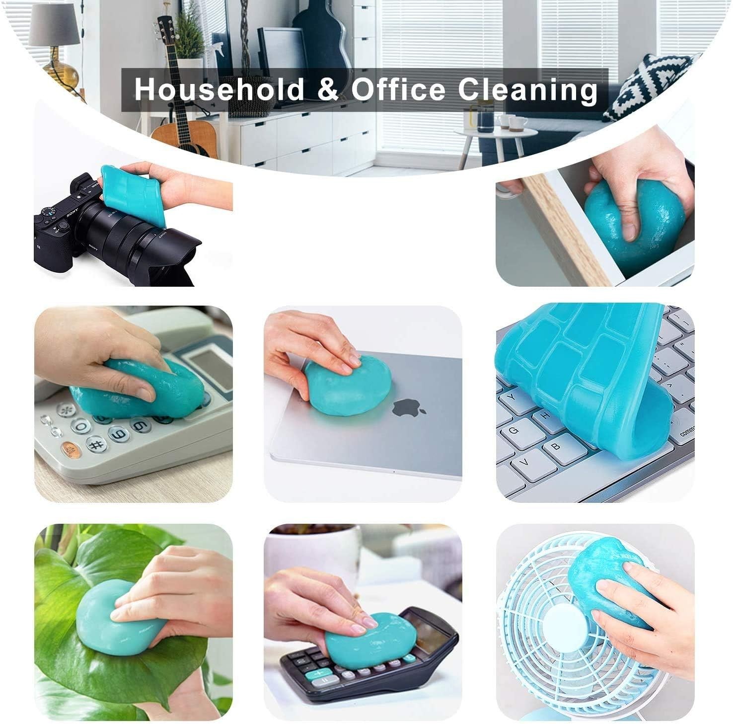 Car Cleaning Gel Universal Dust Cleaner for Car Interior Keyboard Detail Tool