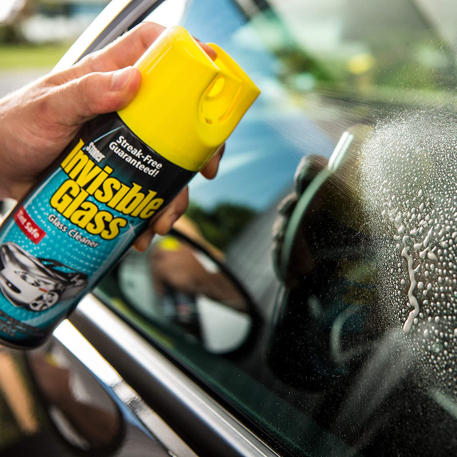 91163-3PK Premium Aerosol Glass Cleaner Spray for Car Windshields and Windows, A