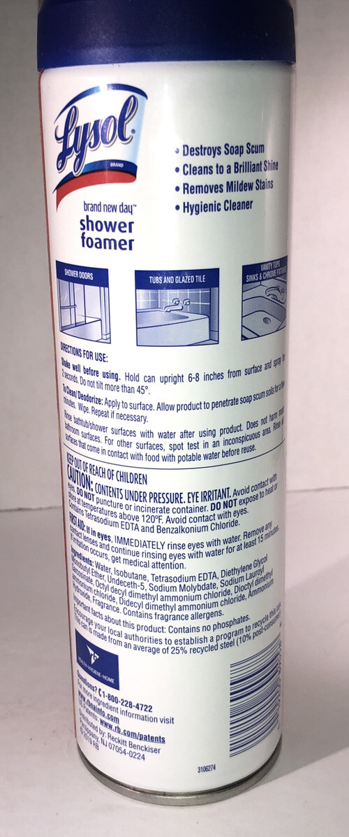 Lysol brand new day bathroom shower foamer Mango/Hibiscus Scent 19 oz-SHIP N 24H