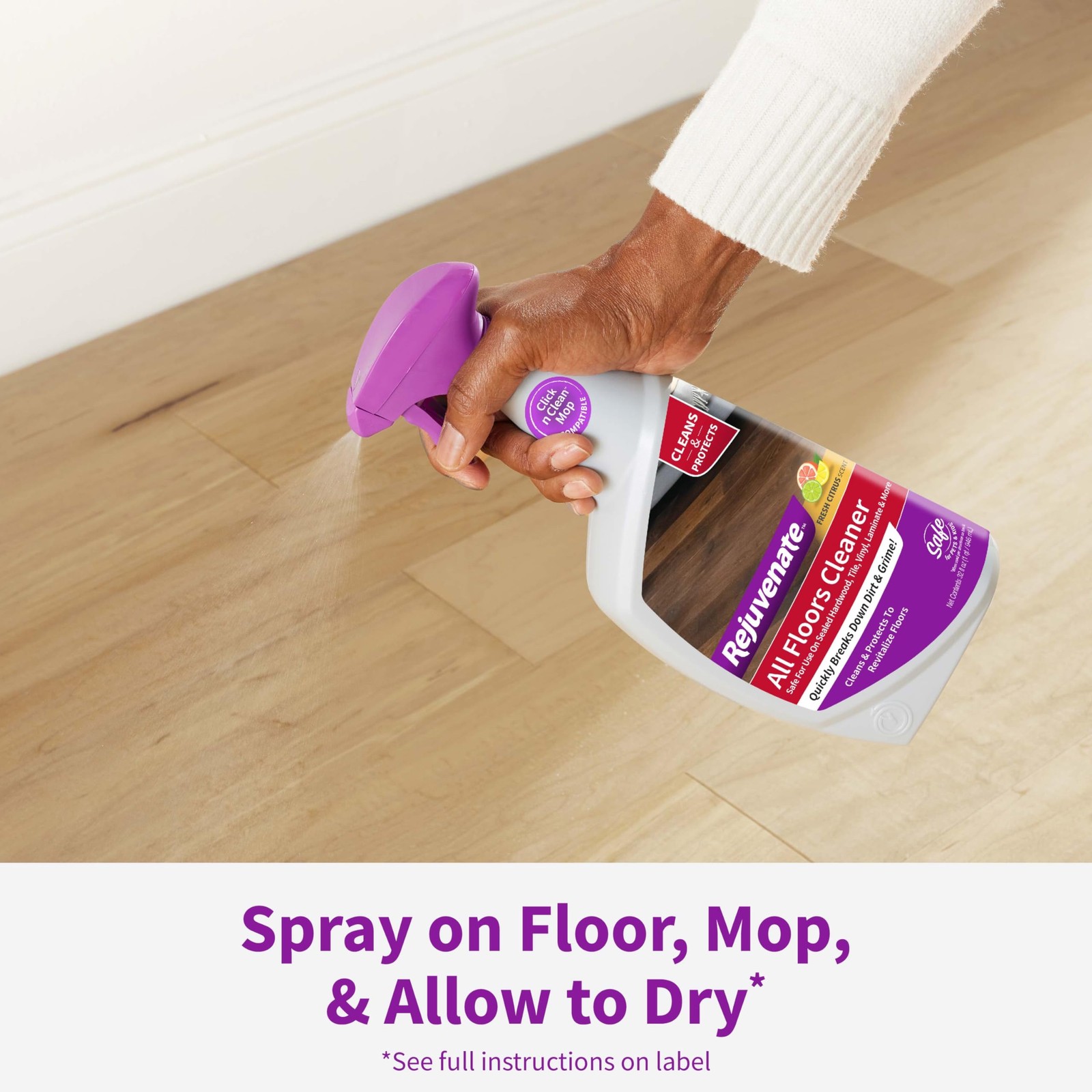 Rejuvenate All Floors Cleaner Refill, Breaks 128 Fl Oz (Pack of 1), multi