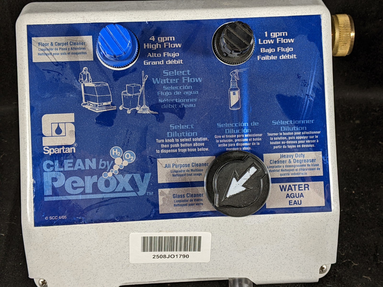 Spartan Clean by Peroxy Floor and Carpet Dispenser Control 1-4 gpm SCC 6/05