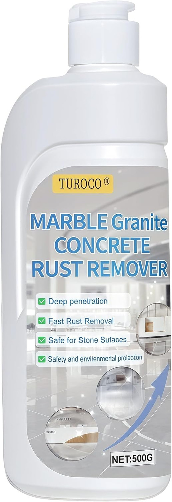 Professional Stone Rust Remover, Granite Marble Rust Stain Cleaner, Deep